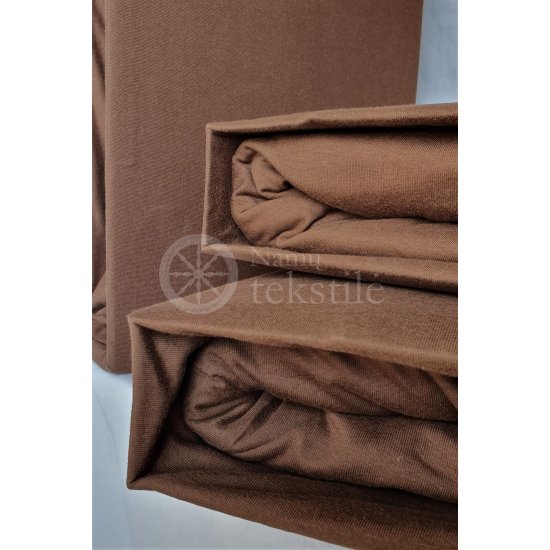 Jersey fitted sheet (brown)